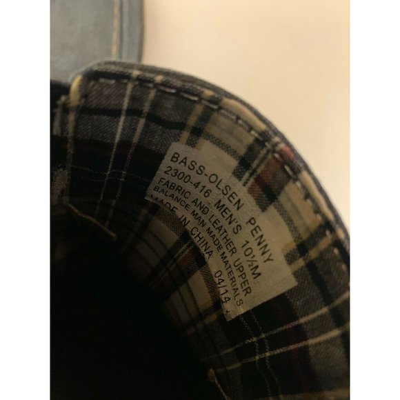 G H Bass Olsen Penny Loafer Shoe Men’s Sz‎ 10 1/2 M Blue Tan Slip On - Picture 2 of 10